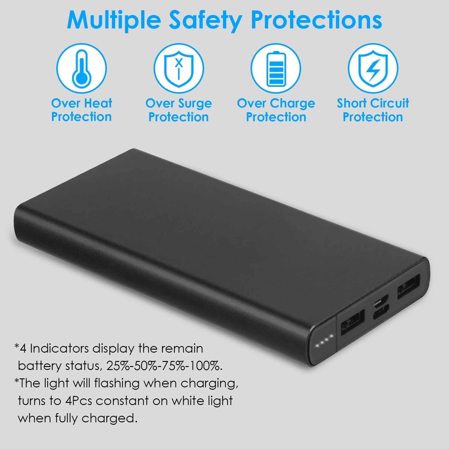 AquaBeatz Large-Capacity Portable Power Bank