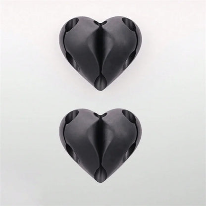2Pcs Heart-Shaped Mini Cable Winder Organizer USB Charging Cable Clips Desk Tidy Organiser Holder Protectors in Home Office Car
