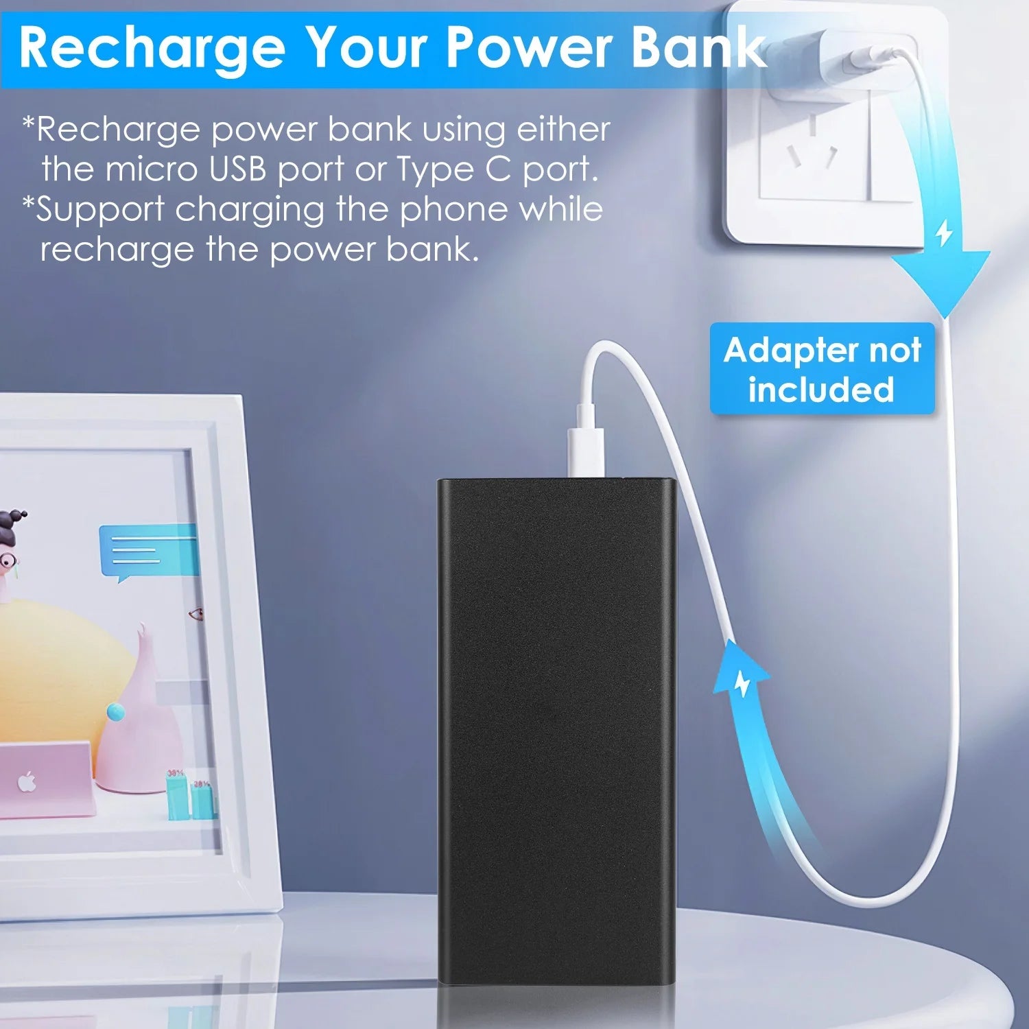 AquaBeatz Large-Capacity Portable Power Bank